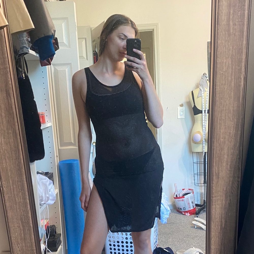 Elegant Black Swim Coverup